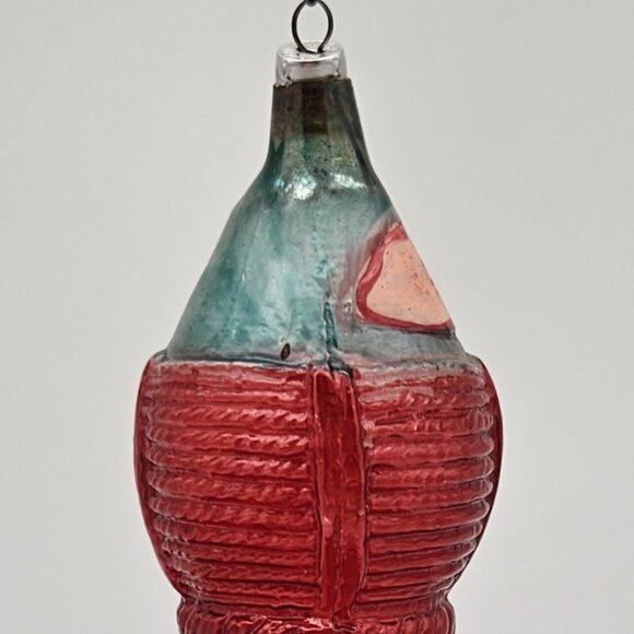 Wine Jug Cask ~ Vintage ~ Blown Glass Ornament ~ West Germany - Picture 9 of 13